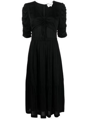 Ba&Sh shirred-effect empired midi-dress - Black