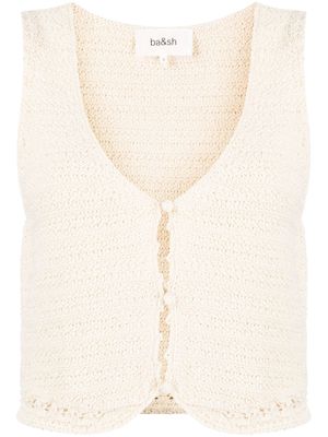 Ba&Sh Smoky crochet-knit vest - Neutrals