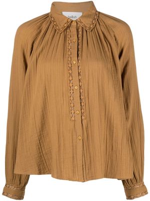 Ba&Sh Sohelia crochet-trim shirt - Brown