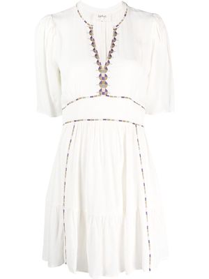 Ba&Sh stripe-detail flared dress - White