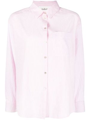 Ba&Sh stripe-pattern cotton shirt - Pink