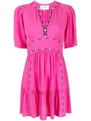 Ba&Sh Teresa short-sleeve tiered dress - Pink
