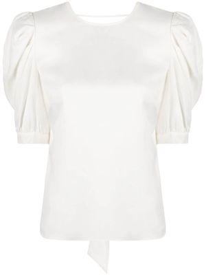 Ba&Sh tie-fastened satin blouse - White