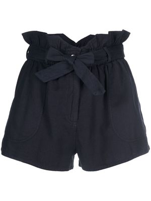 Ba&Sh tied-waist cotton mini shorts - Blue
