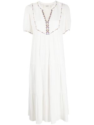 Ba&Sh Tisolde embroidered midi dress - Neutrals