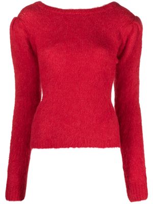 Ba&Sh Turo low-back ribbed-knit jumper - Red