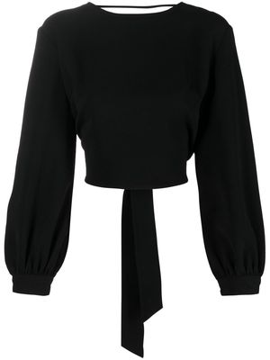 Ba&Sh V-back cropped blouse - Black