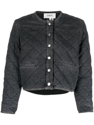 Ba&Sh washed-effect quilted denim jacket - Black