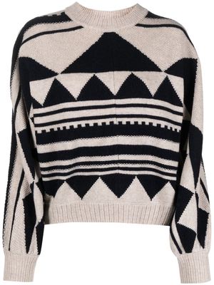 Ba&Sh wide-sleeve knitted jumper - Neutrals
