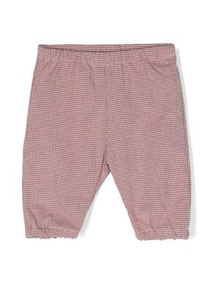 Babe And Tess check-print cotton leggings - Pink