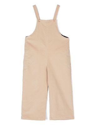 Babe And Tess corduroy cotton dungarees - Neutrals