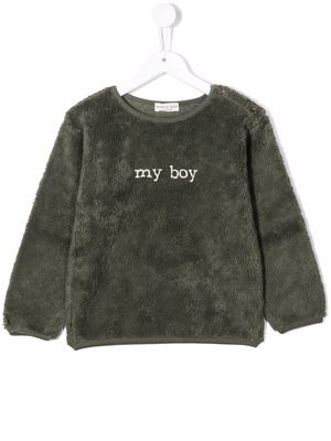 Babe And Tess faux shearling jumper - Green