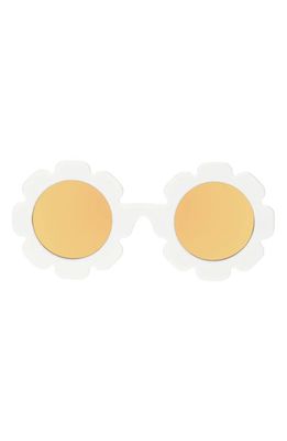 Babiators 31mm Polarized Flower Sunglasses in White