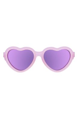 Babiators Kids' Polarized Heart Shaped Sunglasses in Frosted Pink