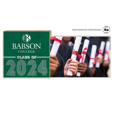 Babson Beavers 5" x 10.5" 2024 Grad Floating Photo Frame