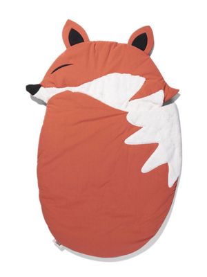 Baby Bites animal-shaped cotton sleeping bag - Orange