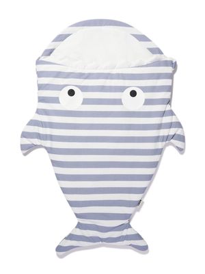 Baby Bites animal-shaped striped sleeping bag - Blue