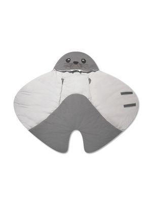 Baby Bites Seal cotton sleeping bag - Grey