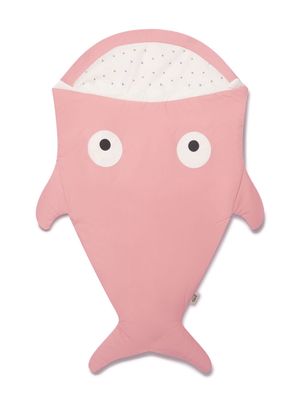 Baby Bites Shark cotton sleeping bag - Pink