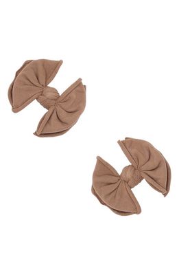 Baby Bling 2-Pack Baby FAB Bow Clips in Oak