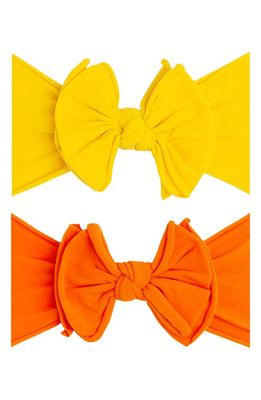 Baby Bling 2-Pack Fab-Bow-Lous Headbands in Canary Tiger