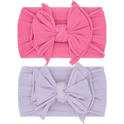 Baby Bling 2-Pack Fab-Bow-Lous Headbands in Gumball Light Orchid 