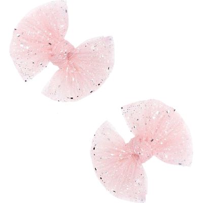 Baby Bling 2-Pack FAB Tulle Bow Hair Clips in Princess Pink 