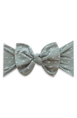 Baby Bling Bow Head Wrap in Sage Dot