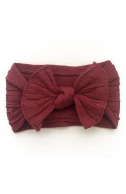 Baby Bling Cable Knot Headband in Burgundy