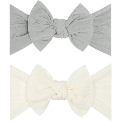 Baby Bling Headbands in Grey Ivory 