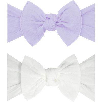 Baby Bling Headbands in Light Orchid White 