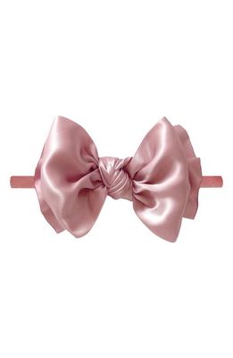 Baby Bling Tulle FAB Bow Headband in Antique Pink