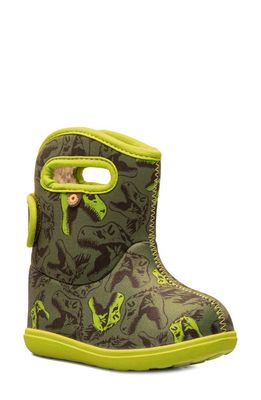 Baby Bogs II Cool Dino Insulated Waterproof Boot in Dark Green Multi