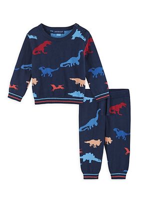 Baby Boy's 2-Piece Dinosaur Knit Set