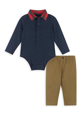 Baby Boy's 2-Piece Holiday Polo Shirt & Pants