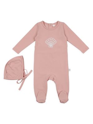 Baby Boy's 2-Piece Nautical Bonnet & Footie Set - Pink - Size Newborn - Pink - Size Newborn