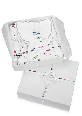 Baby Boy's 5-Piece Airplane-Print Gift Set