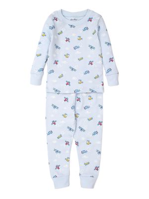 Baby Boy's Airplane Graphic Pajamas - Light Blue - Size 12 Months - Light Blue - Size 12 Months