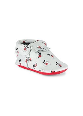 Baby Boy's All About Mickey Mini Rubber Sole City Moccasins