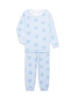 Baby Boy's & Little Boy's 2-Piece Star Print Pajama Set - Star Tie Dye Blue - Size 18 Months - Star Tie Dye Blue - Size 18 Months