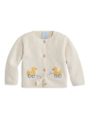 Baby Boy's & Little Boy's Applique Duck Cardigan - Ivory - Size 12 Months - Ivory - Size 12 Months