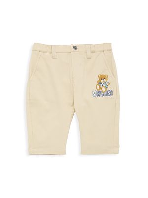 Baby Boy's & Little Boy's Bear Logo Twill Pants - Sand - Size 3 Months - Sand - Size 3 Months