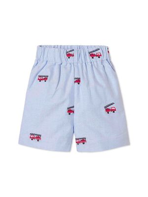 Baby Boy's & Little Boy's Dylan Firetruck Embroidered Shorts - Nantucket Breeze - Size 12 Months - Nantucket Breeze - Size 12 Months