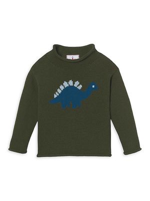 Baby Boy's & Little Boy's Fraser Dinosaur Intarsia Sweater - Green - Size 6 Months - Green - Size 6 Months
