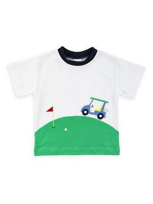 Baby Boy's & Little Boy's Golf Cart Embroidered T-Shirt - White Multi - Size 12 Months - White Multi - Size 12 Months