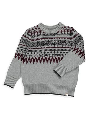 Baby Boy's & Little Boy's Oslo Cotton Sweater - Grey - Size 12 Months - Grey - Size 12 Months