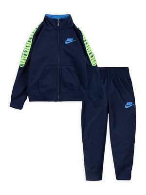 Baby Boy's & Little Boy's Sportswear Futura Taping Tricot 2-Piece Set - Blue Multi - Size 12 Months - Blue Multi - Size 12 Months