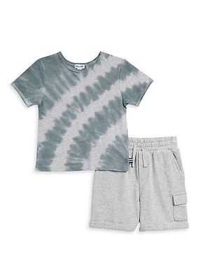 Baby Boy's & Little Boy's Sunbeam Tie-Dye T-Shirt & Shorts Set