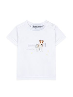 Baby Boy's & Little Boy's Tennis Dog Graphic T-Shirt - Graphite - Size 3 Months - Graphite - Size 3 Months