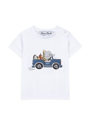 Baby Boy's & Little Boy's Tennis Dog Graphic T-Shirt - White - Size 3 Months